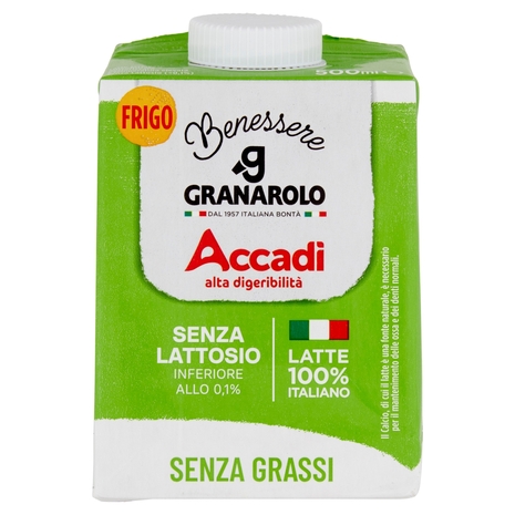 Latte Benessere Senza Lattosio Senza Grassi, 500 ml